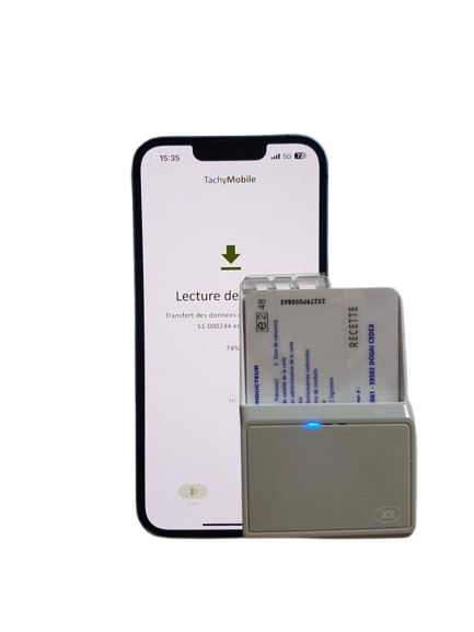 Lecteur de carte conducteur pour téléphone mobile